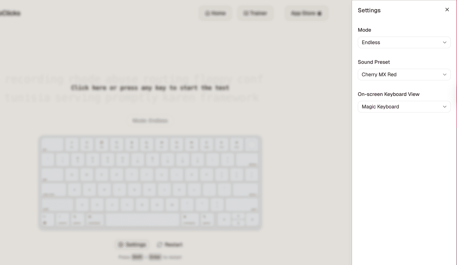 Magic Keyboard Typing Trainer