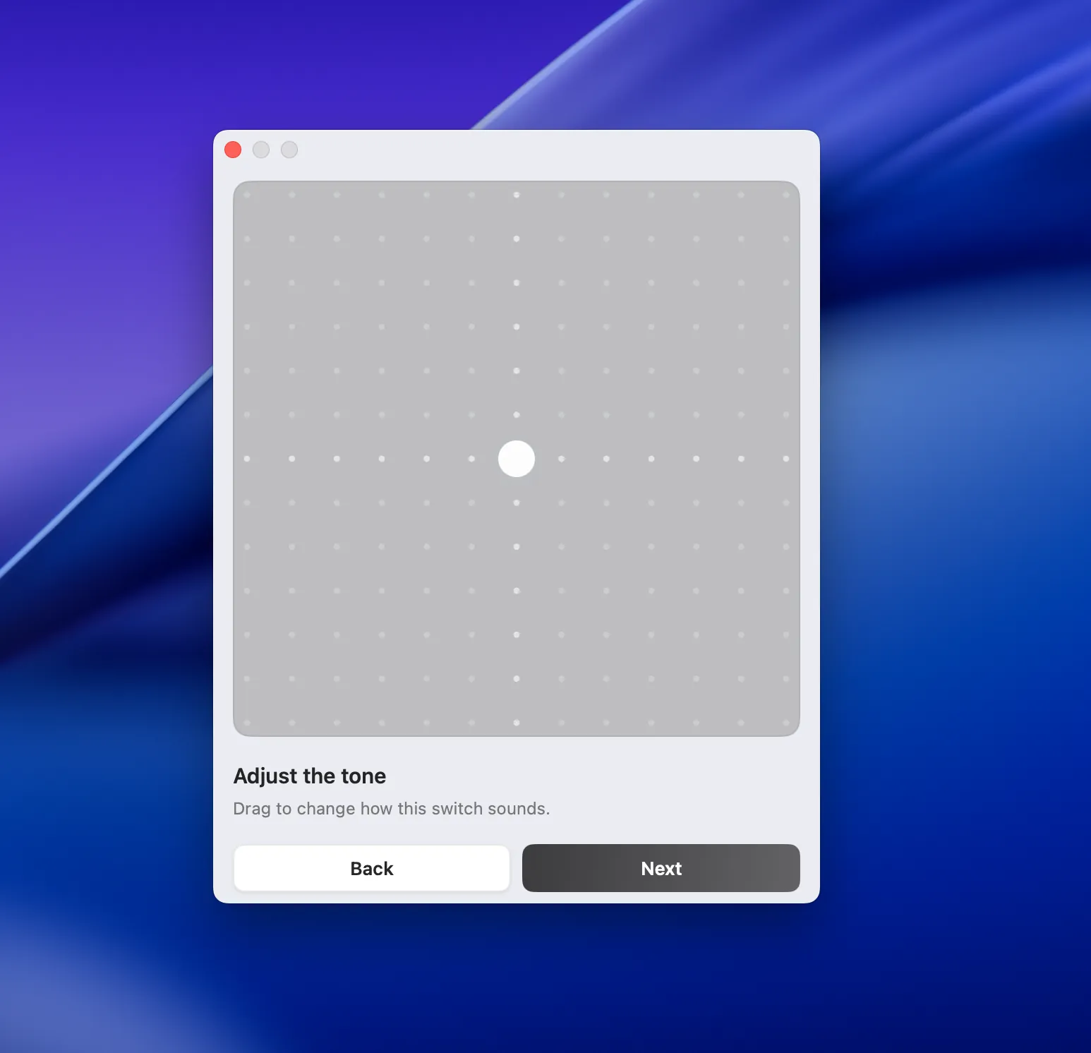 Adjust Sound Tone Onboarding Step
