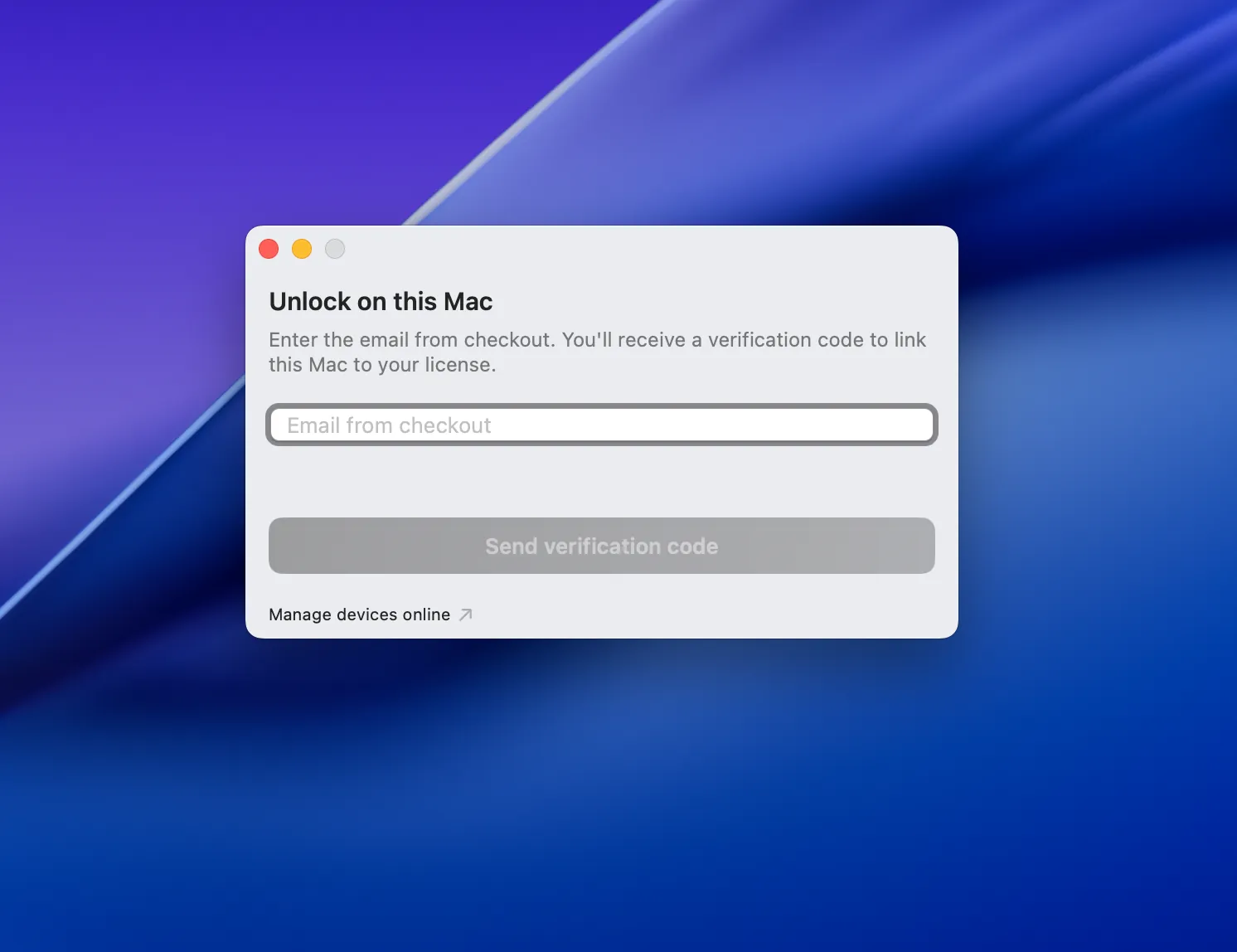 Cupertinoclicks Activation Dialog