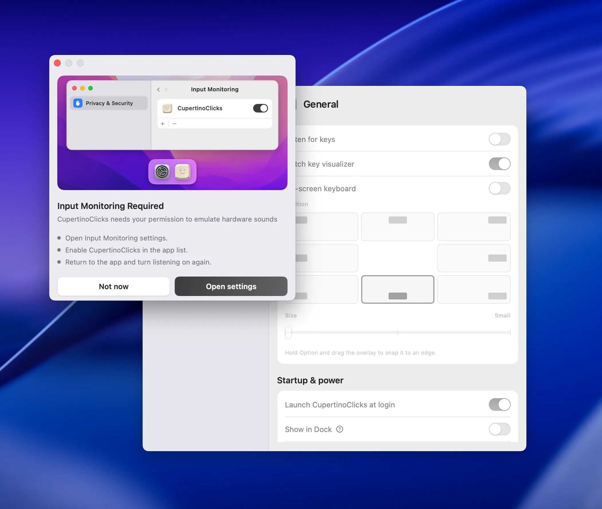 Input Monitoring Required Dialog