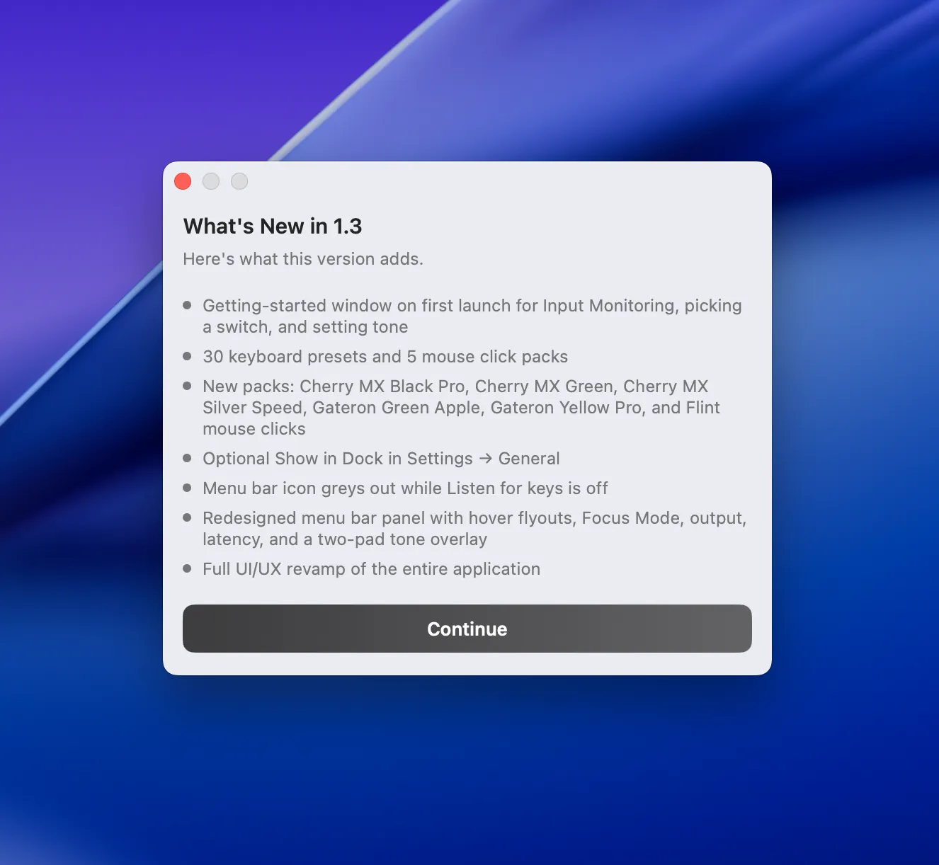 Whats New Dialog