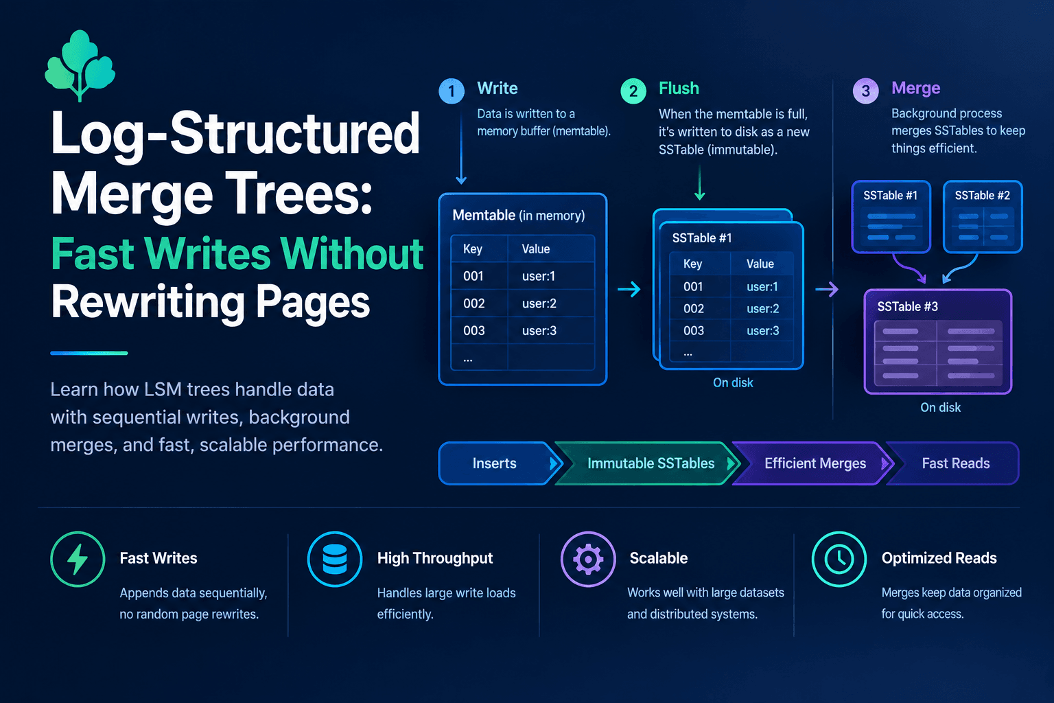 Log-Structured Merge Trees: Fast Writes Without Rewriting Pages